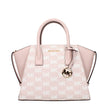 Pink Fabric HandbagDescription: The product with MPN 35S5G4VS1JPOWDERBLUSH and code F83969 fabric in pink is a handbags designed by Michael Kors. It has features like logo, adjustable shoulder, removable shoulder, front detail, removable details.Pink Fabr