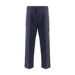 Purple Cotton Casual PantsThe Stone Island relaxed fit Trousers combine comfort with modern style. Designed with a regular waist and belt loops, they feature functional side pockets, back pockets, and the signature logo patch on the left leg. A versatile