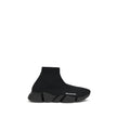 Black Rubber Athletic SneakersSpeed 2.0 Sneakers by Balenciaga feature a sock-like design with a sleek profile, elongated toe and ribbed ankle detail for a snug fit. The contrasting logo on the side and textured sole complete an urban, contemporary style