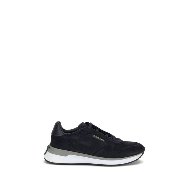 Blue Rubber Athletic SneakersSuede Sneakers by Ferragamo stand out for their essential design and urban inspiration. The clean lines, emphasized by the special hidden lacing, recall running models, reinterpreted with metropolitan materials and details. Th