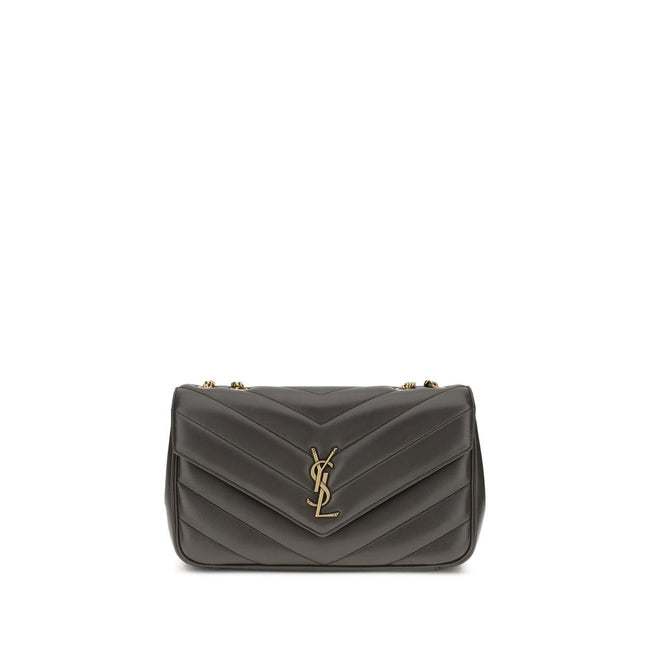 Gray Calf Leather Bos Taurus Shoulder BagThe LouLou Shoulder Bag by Saint Laurent is an icon of timeless elegance. Crafted with the unmistakable quilted design, it features a front closure with magnetic flap embellished with the brass logo applied on the