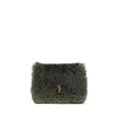 Green Lamb Ovis Aries Aries Shoulder BagThe Jamie medium Shearling Shoulder Bag by Saint Laurent is a refined and eye-catching accessory embellished with the CASSANDRE decoration on the front. Lightweight and roomy, it features an adjustable sliding shoul