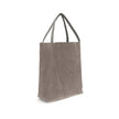 Gray Calf Leather Bos Taurus Shoulder BagThe Spin Tote Bag by Chloé embodies refined, timeless style. Crafted from soft suede calfskin with smooth leather trims, it features a clean, rectangular silhouette defined by minimalist lines. Dual top handles all