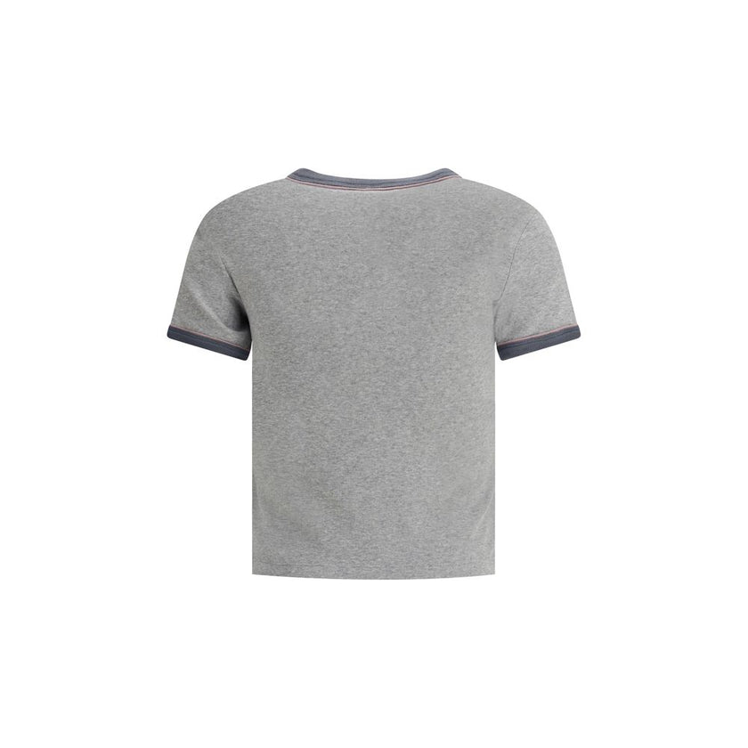 Gray Cotton ClothingThe Baby Fit Logo T-shirt by Chloé embodies the elegance of simplicity and the purity of clean lines. Crafted from soft organic cotton jersey, it offers a comfortable fit with an understated silhouette. A subtle embroidered detail at t