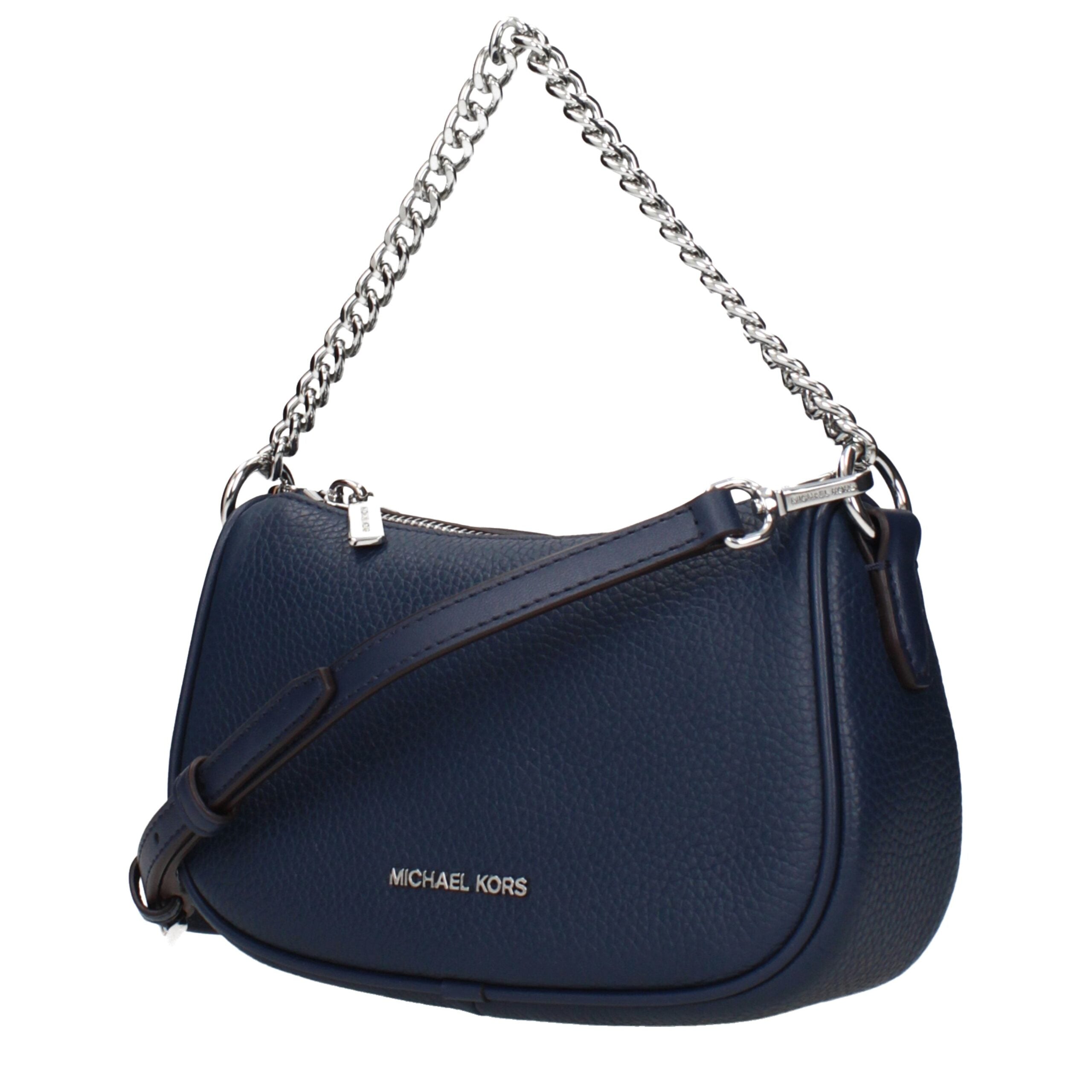 Blue Leather HandbagsDescription: The product with MPN 35F4S1QC1LNAVY and code F83960 leather in blue is a handbags designed by Michael Kors. It has features like front logo, adjustable shoulder, removable shoulder.Blue Leather Handbags${tagsMichael KorsA