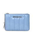 Light Blue Leather WalletDescription: The product with MPN 35T5STVP1ALTSKY and code F85050 patent leather in heavenly is a coin purses designed by Michael Kors. It has features like front logo.Light Blue Leather Wallet${tagsMichael KorsAulae Light Blue Le