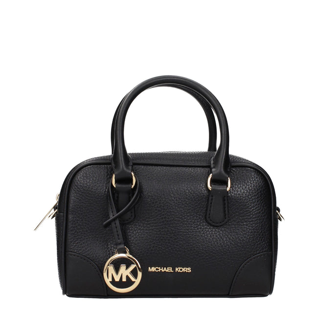 Black Leather HandbagDescription: The product with MPN 35S5G7OC0LBLACK and code F85066 leather in black is a handbags designed by Michael Kors. It has features like front logo, adjustable shoulder, removable shoulder, front detail, removable details.Black
