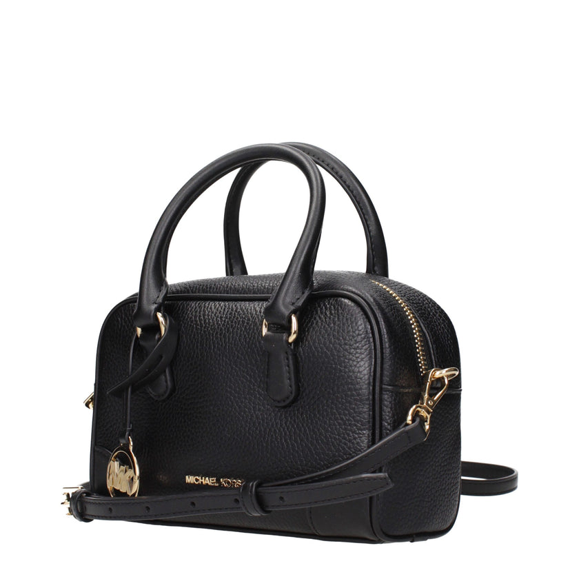 Black Leather HandbagDescription: The product with MPN 35S5G7OC0LBLACK and code F85066 leather in black is a handbags designed by Michael Kors. It has features like front logo, adjustable shoulder, removable shoulder, front detail, removable details.Black