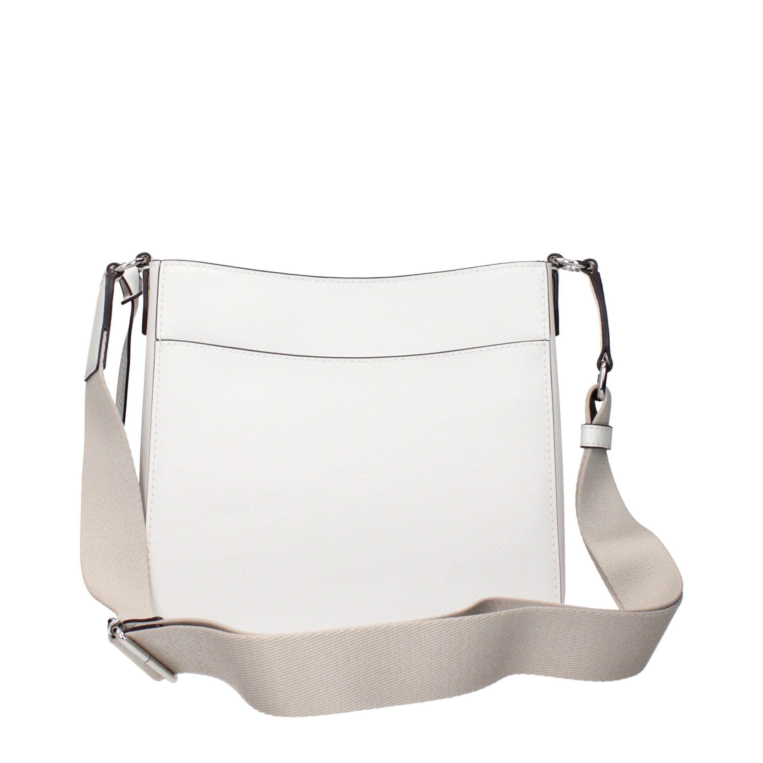 White Leather Shoulder BagDescription: The product with MPN 35T4STVC5LOPTICWHITE and code F83977 leather in white is a shoulder bags designed by Michael Kors. It has features like front logo, adjustable shoulder, removable details.White Leather Shoulder B