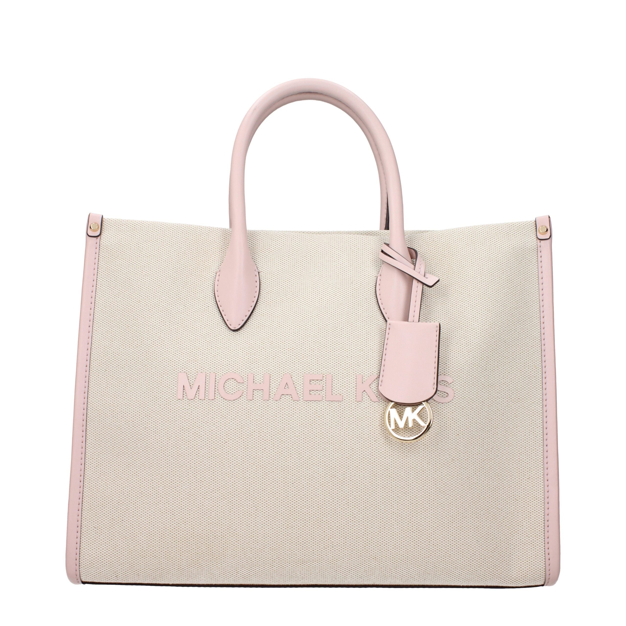 Beige Fabric HandbagDescription: The product with MPN 35S5G7ZT2CPOWDERBLUSH and code F85060 fabric in beige is a handbags designed by Michael Kors. It has features like front logo, adjustable shoulder, removable shoulder, front detail, removable details.B