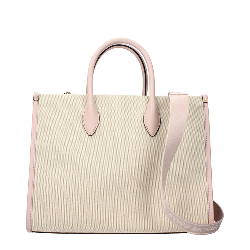 Beige Fabric HandbagDescription: The product with MPN 35S5G7ZT2CPOWDERBLUSH and code F85060 fabric in beige is a handbags designed by Michael Kors. It has features like front logo, adjustable shoulder, removable shoulder, front detail, removable details.B