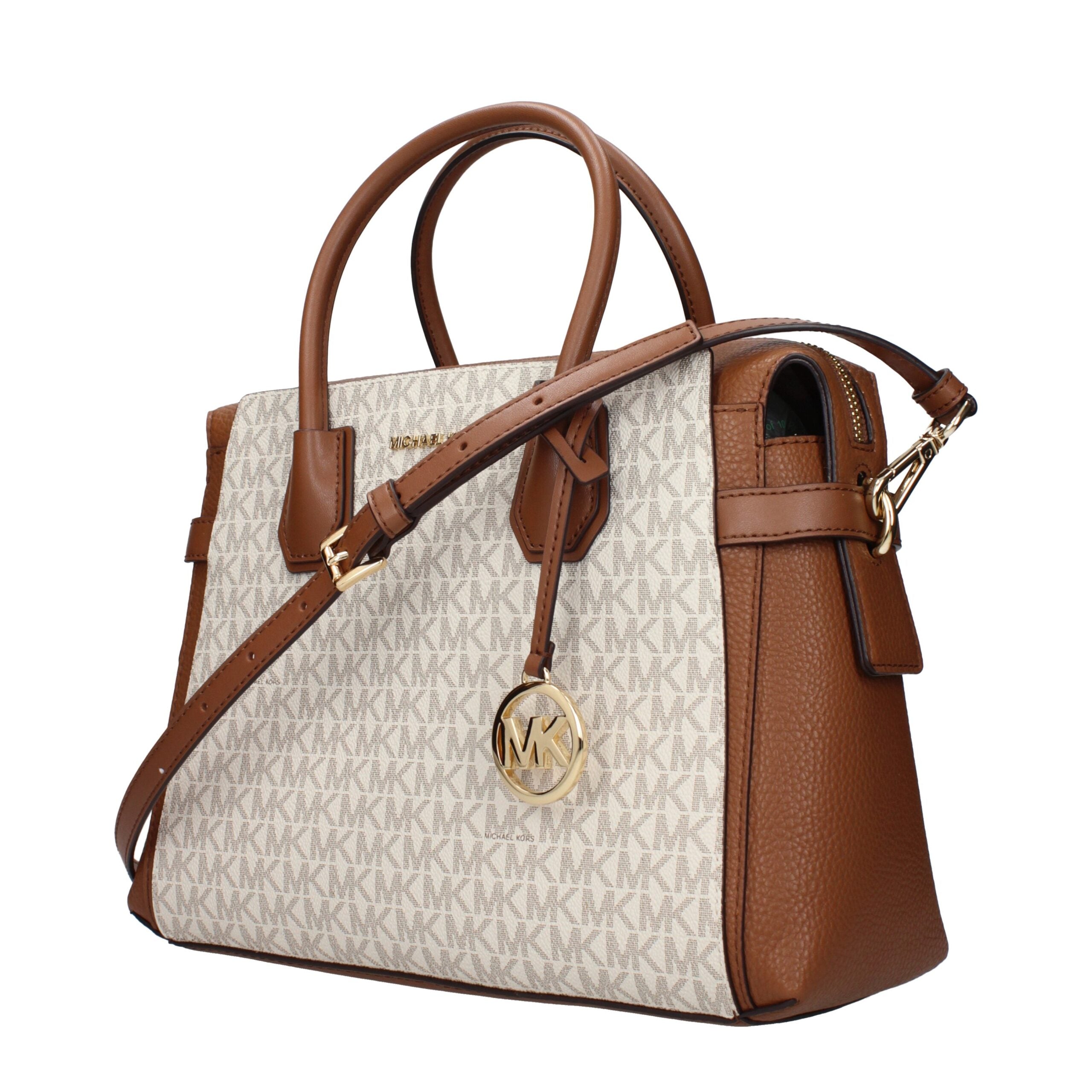 Beige Fabric HandbagsDescription: The product with MPN 35F2GM9S8BVANILLA and code F85063 fabric in beige is a handbags designed by Michael Kors. It has features like logo, adjustable shoulder, removable shoulder, front detail, removable details.Beige Fabr