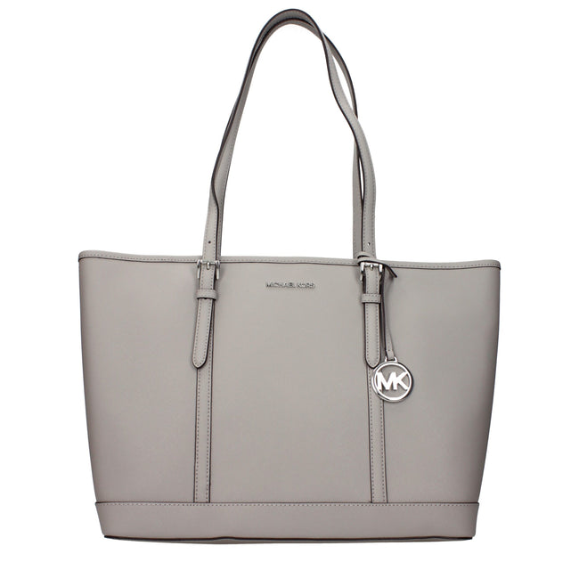 Gray Leather Shoulder BagsDescription: The product with MPN 35T0STVL9LPEARLGREY and code F85067 leather in gray is a shoulder bags designed by Michael Kors. It has features like front logo, front detail, removable details.Gray Leather Shoulder Bags${tagsM