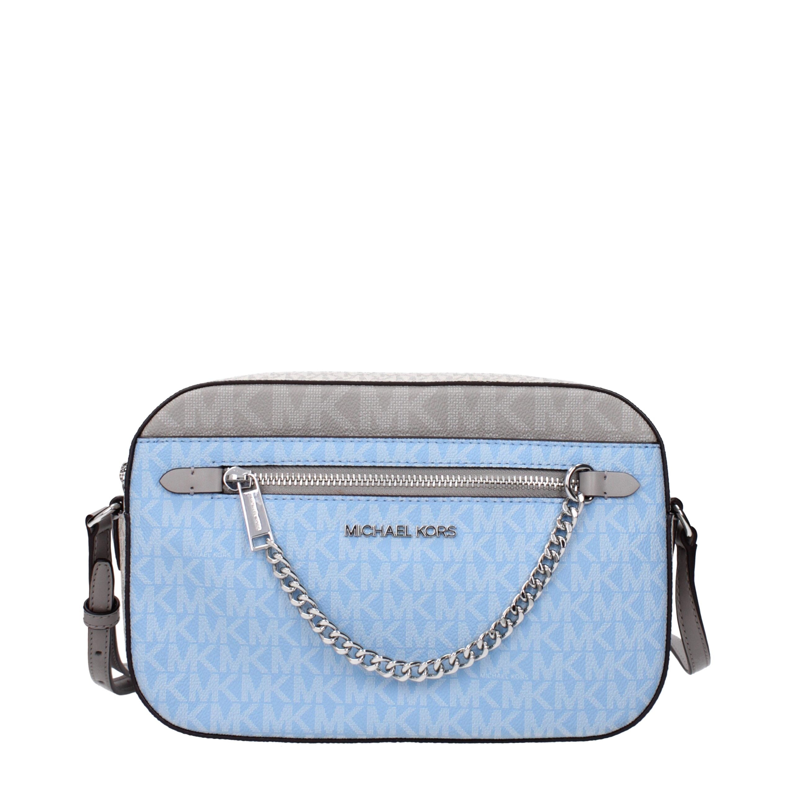 Light Blue Fabric Crossbody BagDescription: The product with MPN 35S5STTC9BLTSKYMLT and code F85068 fabric in heavenly is a crossbody bags designed by Michael Kors. It has features like logo, front detail, adjustable shoulder.Light Blue Fabric Crossbody B