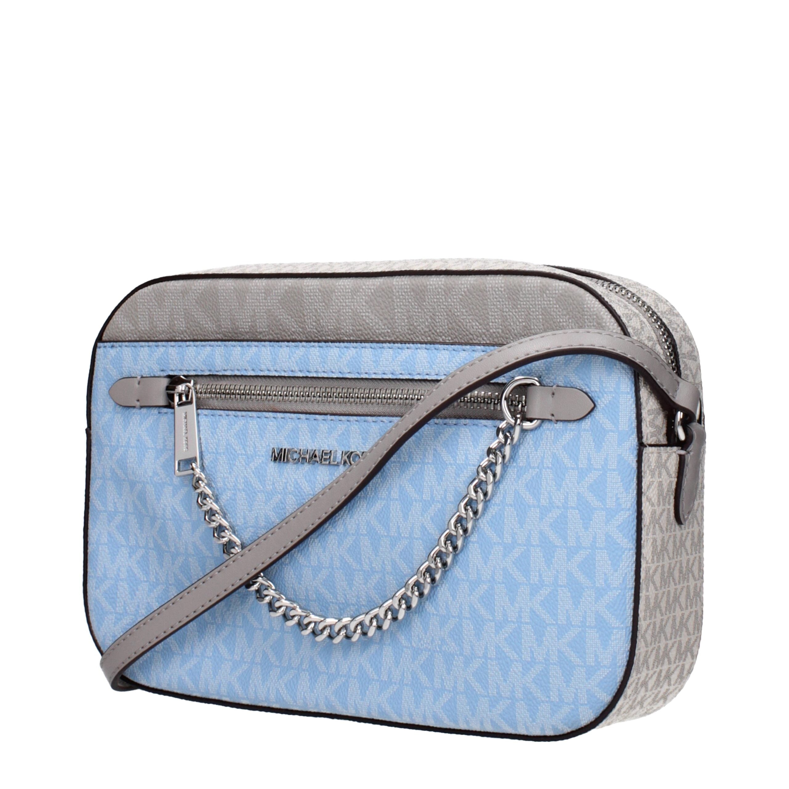 Light Blue Fabric Crossbody BagDescription: The product with MPN 35S5STTC9BLTSKYMLT and code F85068 fabric in heavenly is a crossbody bags designed by Michael Kors. It has features like logo, front detail, adjustable shoulder.Light Blue Fabric Crossbody B