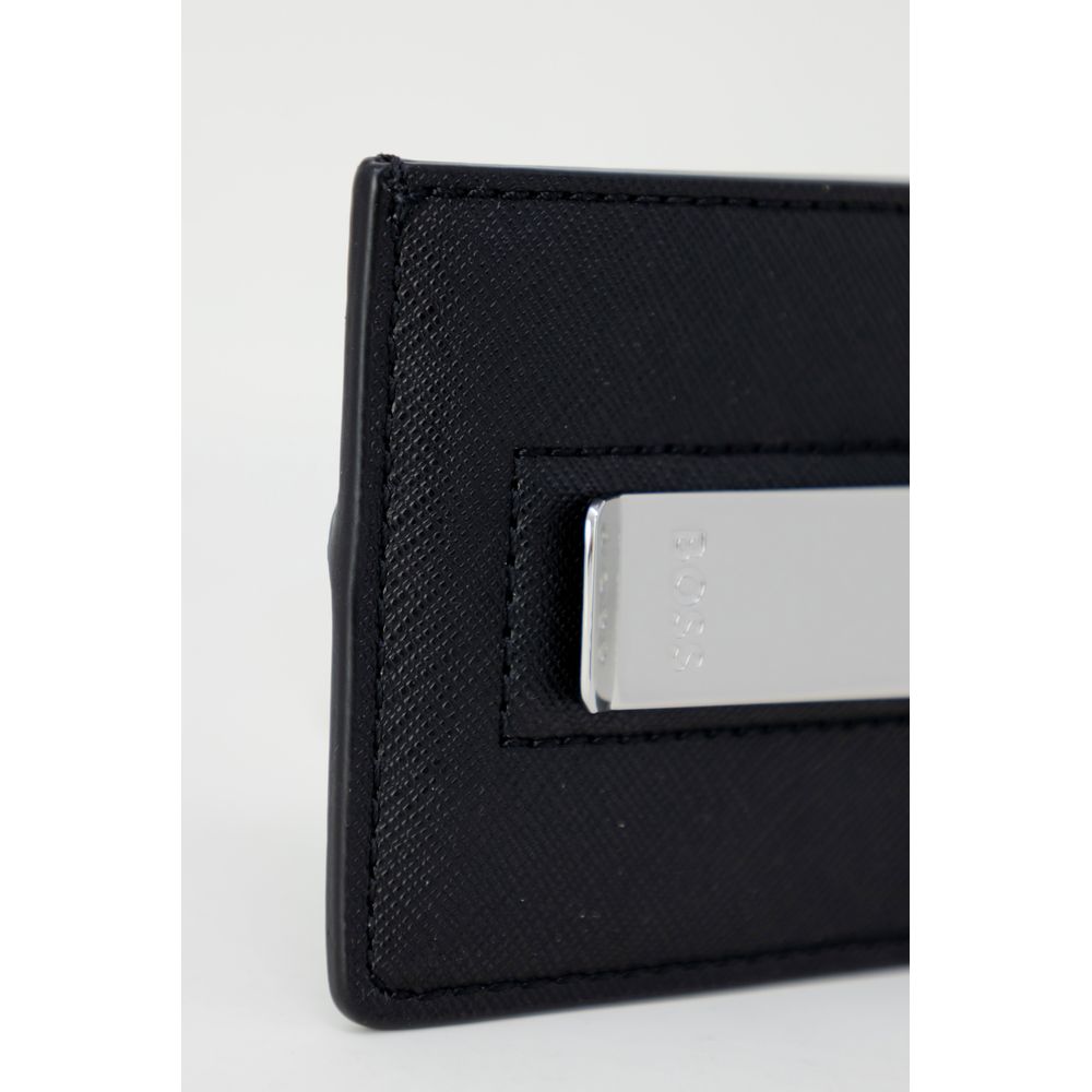 Black Polyamide CardholderThe Boss Zair_Money clip 50485622 men’s card holder wallet is the perfect accessory for those seeking both practicality and elegance. Crafted from 100% polyamide, this card holder stands out for its compact and lightweight struct