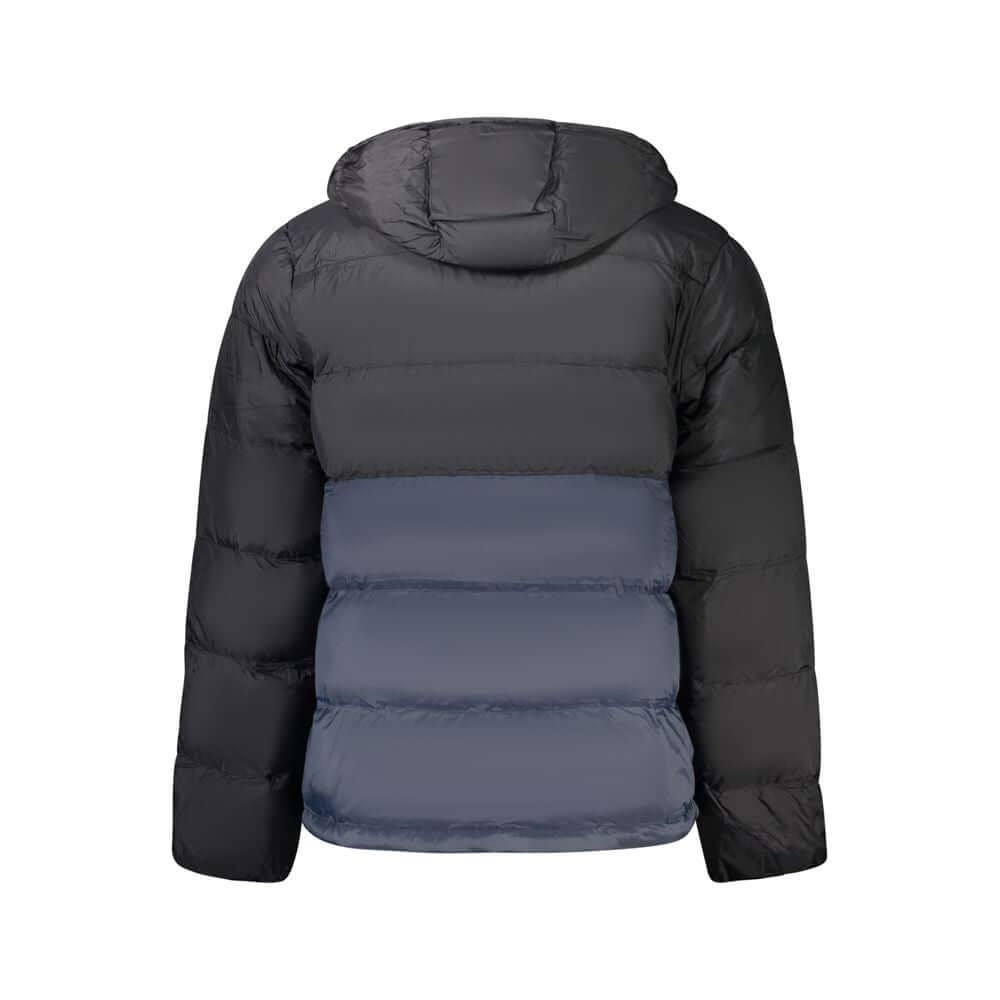 Black Polyamide Jackets & CoatLONG-SLEEVED JACKET WITH REMOVABLE HOOD, 2 EXTERNAL POCKETS, 2 INTERNAL POCKETS, CONTRASTING DETAILS IN BLUE, WATER AND WIND RESISTANT, ZIP, PRINT, LOGOBlack Polyamide Jackets & Coat${tagsCalvin KleinAulae Black Polyamide Jac