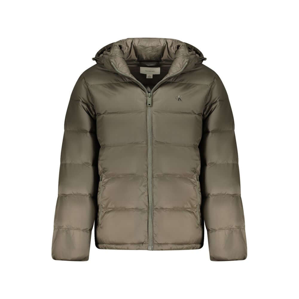 Brown Polyamide Jackets & CoatLONG-SLEEVED JACKET WITH REMOVABLE HOOD, 2 EXTERNAL POCKETS, 2 INTERNAL POCKETS, WATER AND WIND RESISTANT, ZIP, PRINT, LOGO, 100% RECYCLED NYLONBrown Polyamide Jackets & Coat${tagsCalvin KleinAulae Brown Polyamide Jackets & C