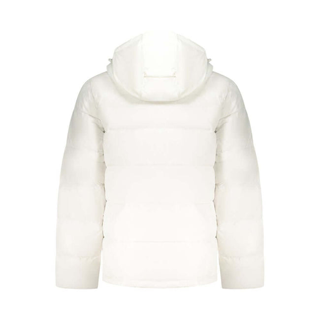 White Polyamide Jackets & CoatLONG-SLEEVED JACKET WITH REMOVABLE HOOD, 2 EXTERNAL POCKETS, 2 INTERNAL POCKETS, WATER AND WIND RESISTANT, ZIP, PRINT, LOGO, 100% RECYCLED NYLONWhite Polyamide Jackets & Coat${tagsCalvin KleinAulae White Polyamide Jackets & C
