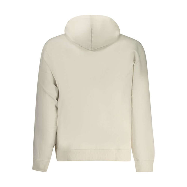 Beige Cotton Men SweaterTranscend the ordinary with Calvin Klein’s captivating beige hoodie, the ultimate symbol of effortless luxe and contemporary cool. This fashion-forward piece boasts intricate embroidery and a bold logo, guaranteeing to catch the ey