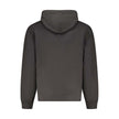 Black Cotton Men Sweater HoodieInfuse your wardrobe with the bold, contemporary edge of Calvin Klein. This sleek black hoodie features meticulous embroidery and a standout print to broadcast your fashion-forward taste. Designed for both comfort and style,