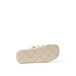 Beige Fabric SlippersBottega Veneta Beige Elastic Woven Rubber Slipper Sandals. In sand beige, rounded rubber sole, tone-on-tone elastic weave. Composition: Technical fabric, rubber. Internal SKU: 25OTT04 Brand SKU: 651402V0GV09031Beige Fabric Slippers${t