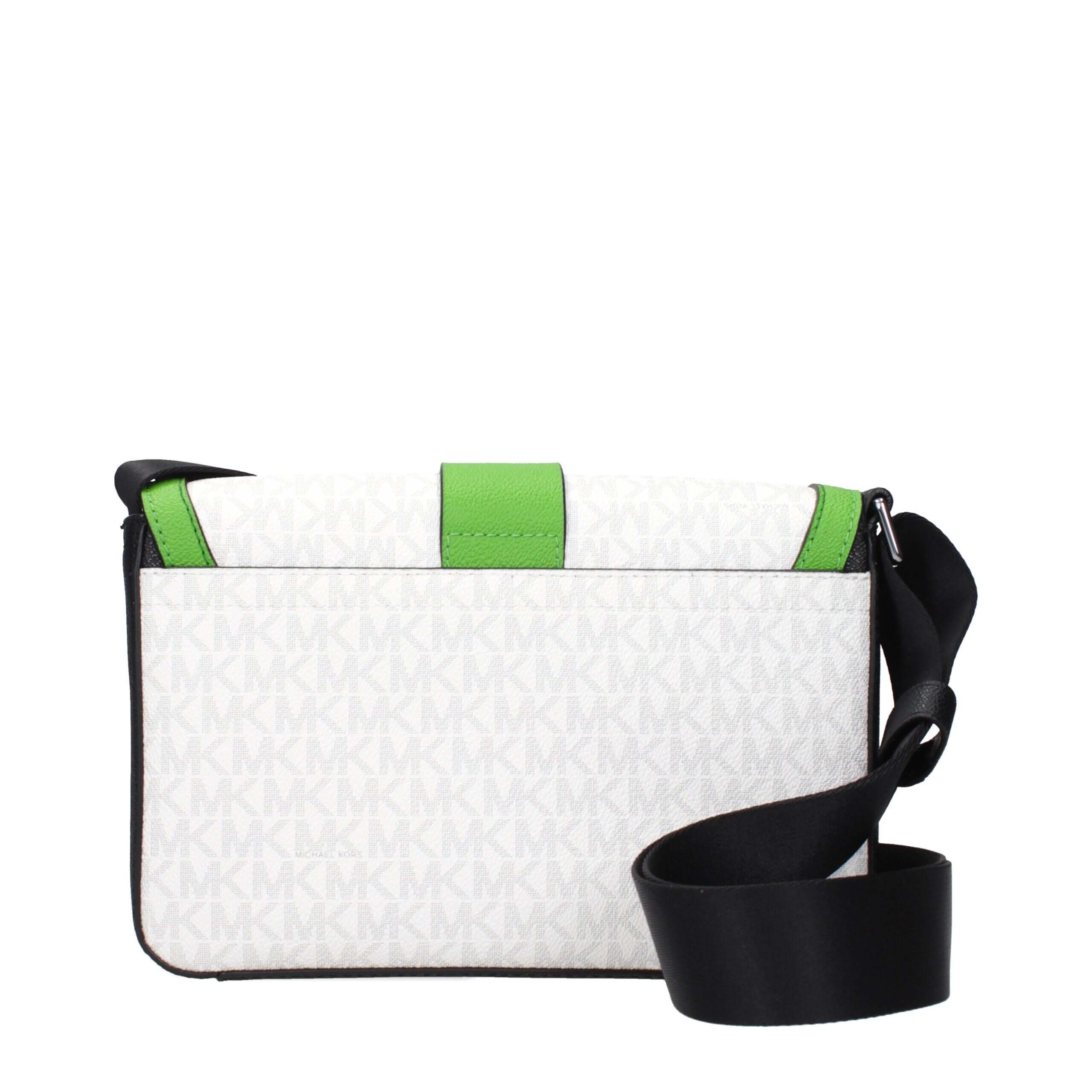 White Fabric Crossbody BagDescription: The product with MPN 37S5LCOM6BJUNGLEGREEN and code F85069 fabric in white is a crossbody bags designed by Michael Kors. It has features like logo, adjustable shoulder, removable details.White Fabric Crossbody Bag${t