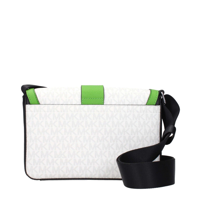 White Fabric Crossbody BagDescription: The product with MPN 37S5LCOM6BJUNGLEGREEN and code F85069 fabric in white is a crossbody bags designed by Michael Kors. It has features like logo, adjustable shoulder, removable details.White Fabric Crossbody Bag${t