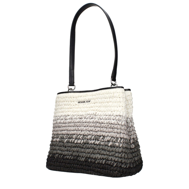Black Raffia Shoulder BagDescription: The product with MPN 35S5S3FS2WBLACK and code F85071 raffia in black is a shoulder bags designed by Michael Kors. It has features like front logo, vintage effect, divider inner pocket.Black Raffia Shoulder Bag${tagsMi