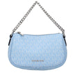 Light Blue Fabric HandbagDescription: The product with MPN 35F4S1QC5VLTSKY and code F85029 fabric in heavenly is a handbags designed by Michael Kors. It has features like logo, adjustable shoulder, removable shoulder.Light Blue Fabric Handbag${tagsMichael