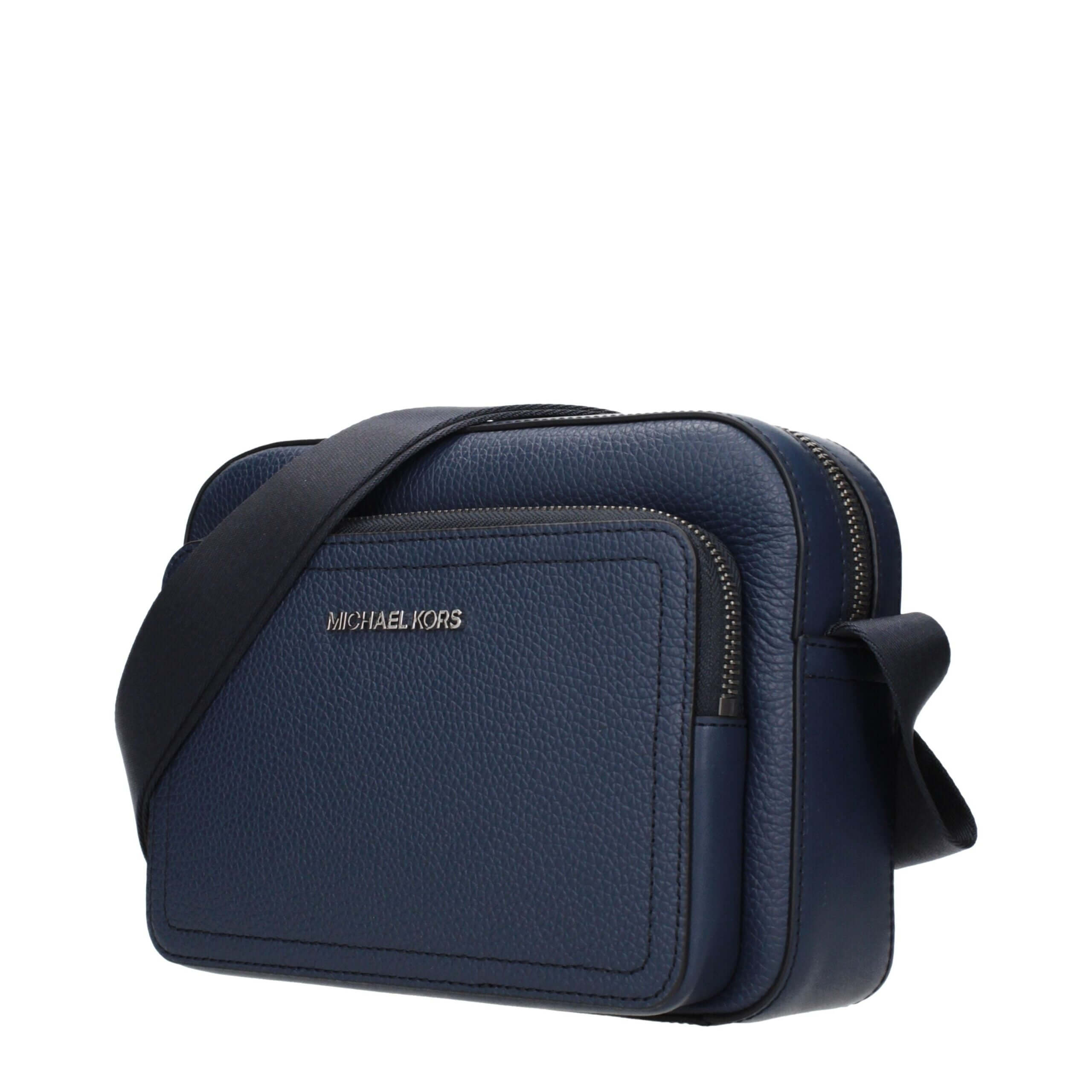 Blue Leather Crossbody BagDescription: The product with MPN 37F4LCOC6LNAVY and code F85073 leather in blue is a crossbody bags designed by Michael Kors. It has features like front logo, adjustable shoulder.Blue Leather Crossbody Bag${tagsMichael KorsAulae