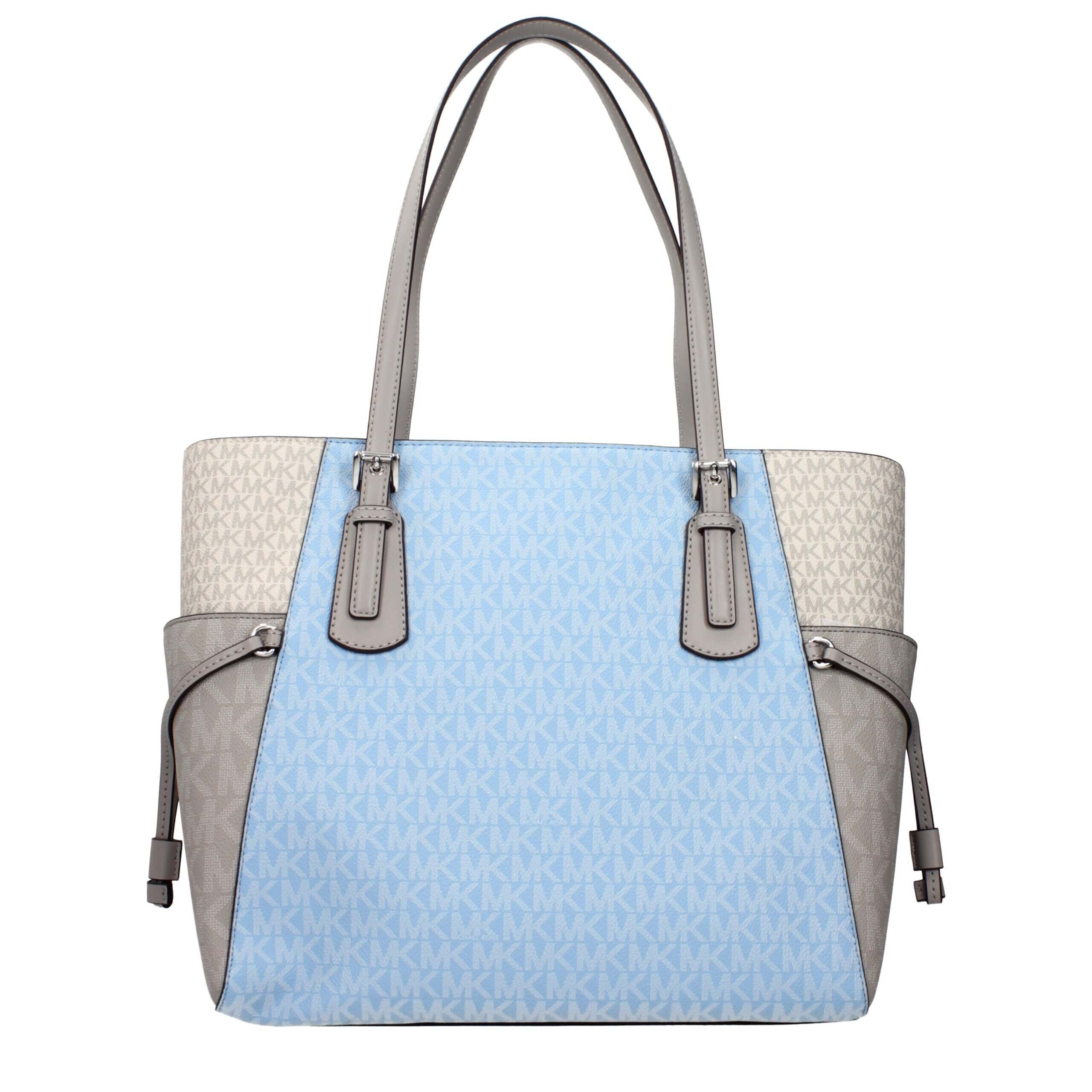 Light Blue Fabric Shoulder BagDescription: The product with MPN 35S5SV6T7BLTSKYMLT and code F85074 fabric in heavenly is a shoulder bags designed by Michael Kors. It has features like logo, divider inner pocket, side detail.Light Blue Fabric Shoulder Bag$