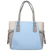 Light Blue Fabric Shoulder BagDescription: The product with MPN 35S5SV6T7BLTSKYMLT and code F85074 fabric in heavenly is a shoulder bags designed by Michael Kors. It has features like logo, divider inner pocket, side detail.Light Blue Fabric Shoulder Bag$