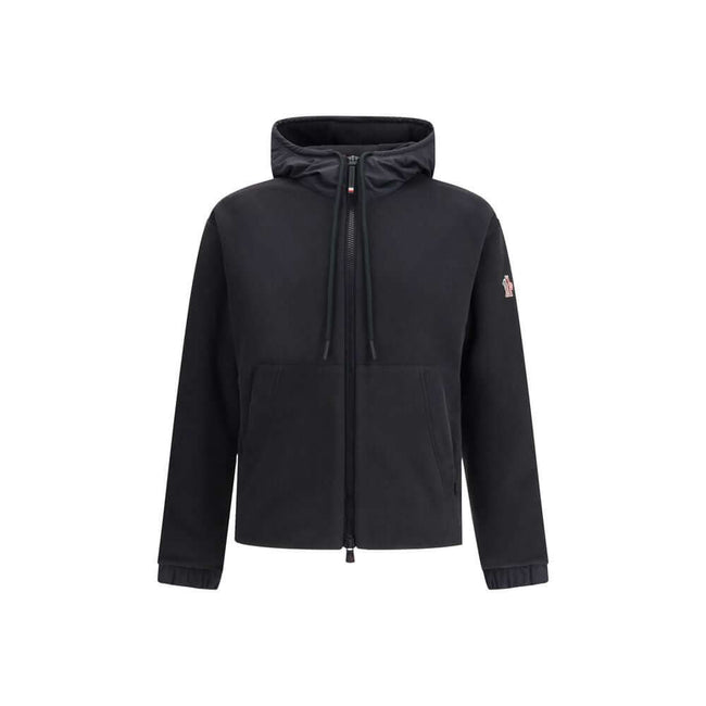 Black Polyester Shell JacketThe Moncler Grenoble zip-up Hoodie in Polartec® is designed for outdoor pursuits, from trekking to hiking, while retaining the Maison’s refined technical edge. Crafted from Polartec® Insulation Double Micro Velour for warmth an