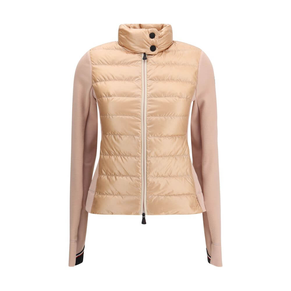 Multicolor Polyester SweatshirtThe padded zip-up Sweatshirt from the Moncler Grenoble Women’s collection is designed to provide warmth and comfort even in the most demanding conditions. Crafted from stretch jersey with padded nylon laqué front panels, it