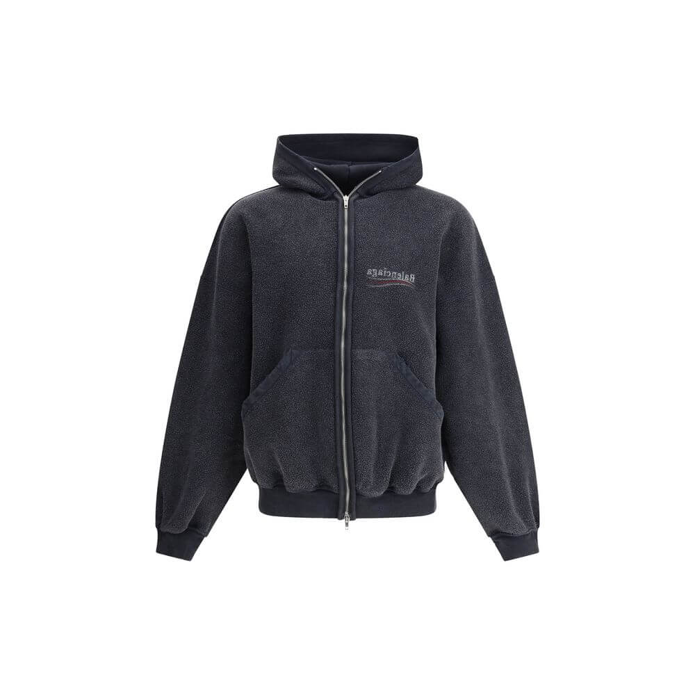 Inside-Out HoodieBalenciaga’s Inside-Out cotton Hoodie reinterprets streetwear with a bold and distinctive design. Featuring a double-slider front zipper closure, it offers a unique interpretation of the iconic Balenciaga monogram on both the front and ba