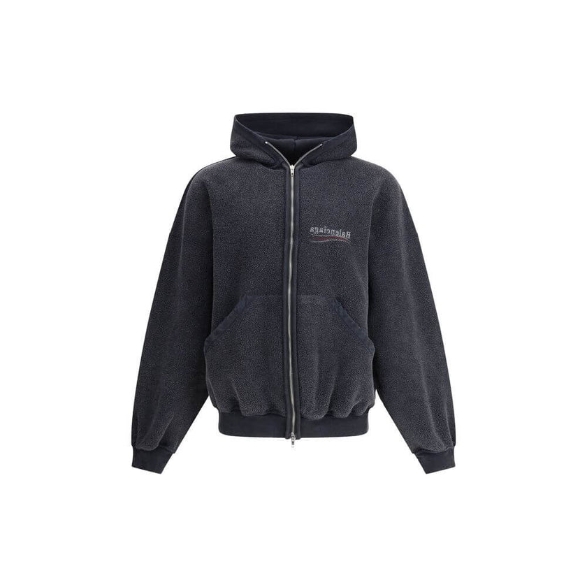 Inside-Out HoodieBalenciaga’s Inside-Out cotton Hoodie reinterprets streetwear with a bold and distinctive design. Featuring a double-slider front zipper closure, it offers a unique interpretation of the iconic Balenciaga monogram on both the front and ba