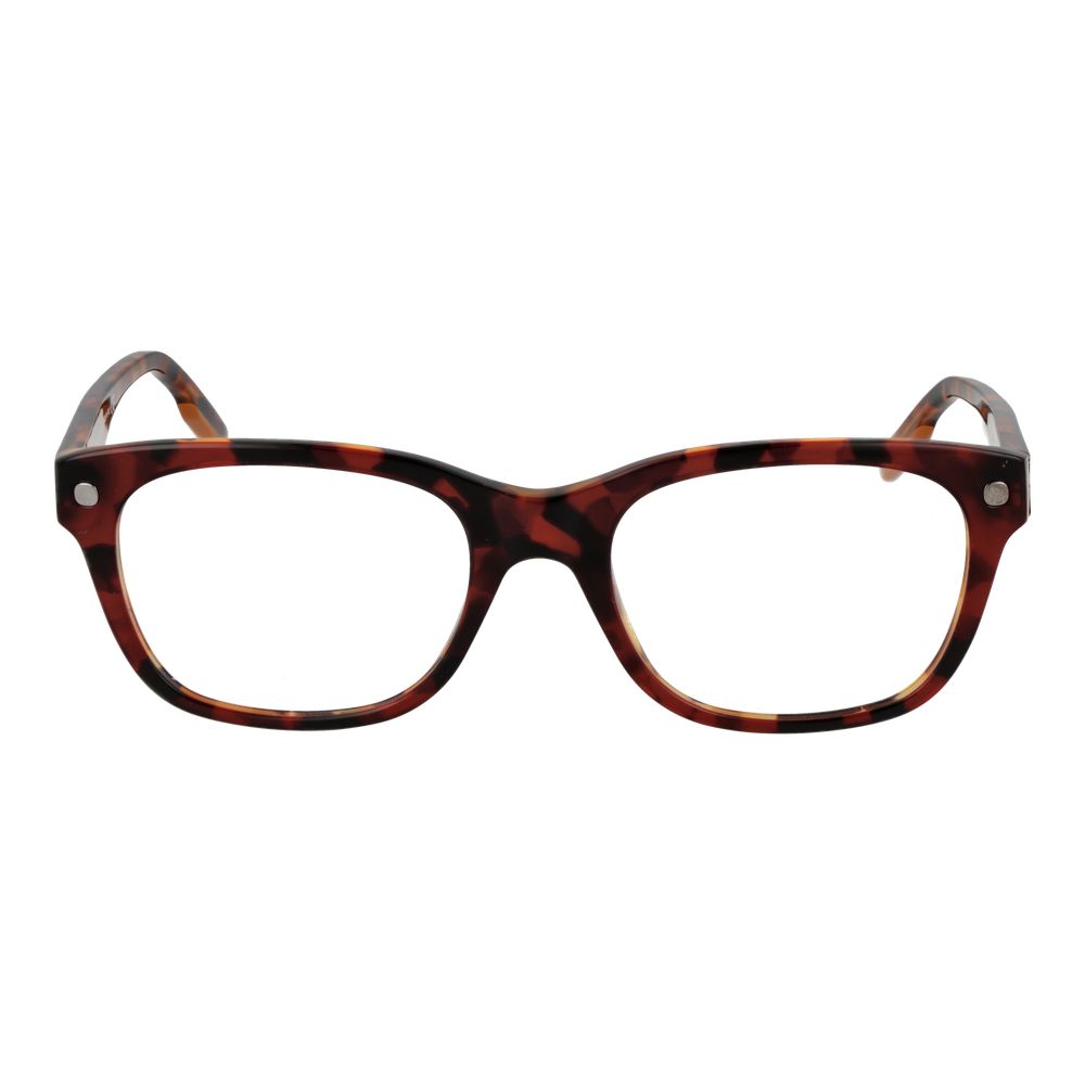 Red Synthetic Rectangle Glasses with Full-Rim Frames