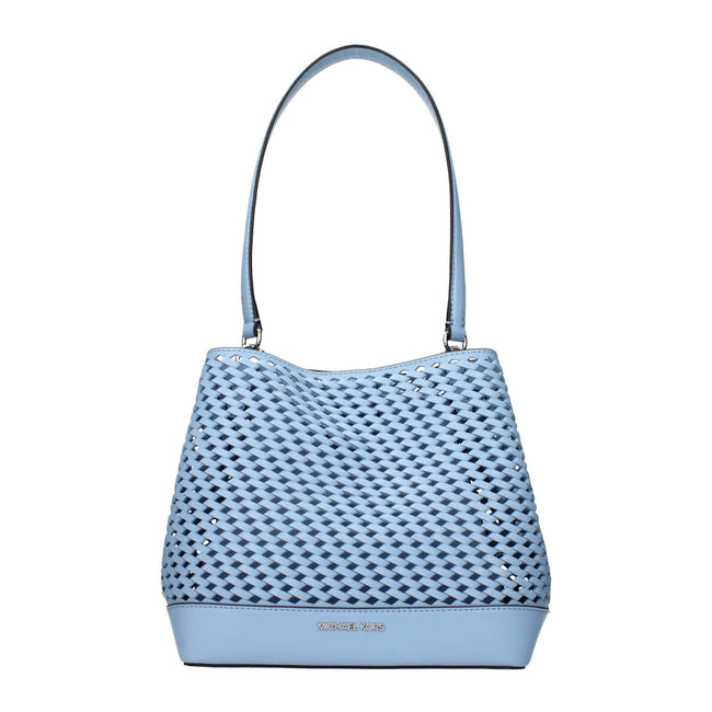 Light Blue Leather Shoulder BagDescription: The product with MPN 35T5S3FS2YLTSKY and code F85072 leather in heavenly is a shoulder bags designed by Michael Kors. It has features like front logo, divider inner pocket.Light Blue Leather Shoulder Bag${tagsMi