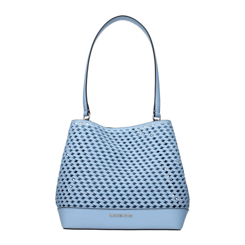 Light Blue Leather Shoulder BagDescription: The product with MPN 35T5S3FS2YLTSKY and code F85072 leather in heavenly is a shoulder bags designed by Michael Kors. It has features like front logo, divider inner pocket.Light Blue Leather Shoulder Bag${tagsMi