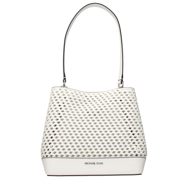 White Leather Shoulder BagDescription: The product with MPN 35T5S3FS2YOPTICWHITE and code F85072 leather in white is a shoulder bags designed by Michael Kors. It has features like front logo, divider inner pocket.White Leather Shoulder Bag${tagsMichael Ko
