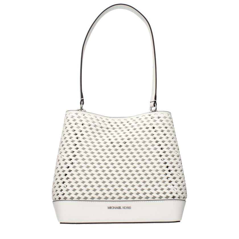 White Leather Shoulder BagDescription: The product with MPN 35T5S3FS2YOPTICWHITE and code F85072 leather in white is a shoulder bags designed by Michael Kors. It has features like front logo, divider inner pocket.White Leather Shoulder Bag${tagsMichael Ko