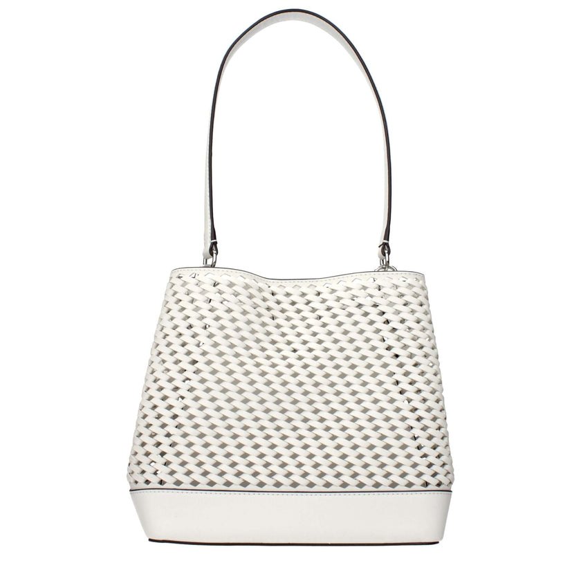 White Leather Shoulder BagDescription: The product with MPN 35T5S3FS2YOPTICWHITE and code F85072 leather in white is a shoulder bags designed by Michael Kors. It has features like front logo, divider inner pocket.White Leather Shoulder Bag${tagsMichael Ko