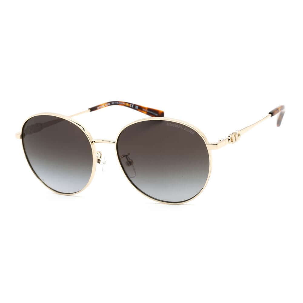 Gold Metal SunglassesSUNGLASSES MICHAEL KORS WOMEN MK1119-10148G (Lens/Bridge/Temple) 57/16/140 mm.Material: METAL.Colour: GOLDEN.Measures (Lens/Bridge/Temple): 57/16/140mm.GREY.GradientGold Metal Sunglasses${tagsMichael KorsAulae Gold Metal Sunglasses Mi
