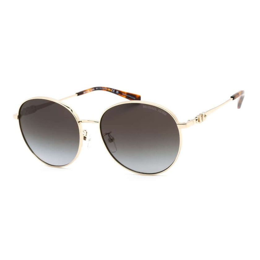 Gold Metal SunglassesSUNGLASSES MICHAEL KORS WOMEN MK1119-10148G (Lens/Bridge/Temple) 57/16/140 mm.Material: METAL.Colour: GOLDEN.Measures (Lens/Bridge/Temple): 57/16/140mm.GREY.GradientGold Metal Sunglasses${tagsMichael KorsAulae Gold Metal Sunglasses Mi
