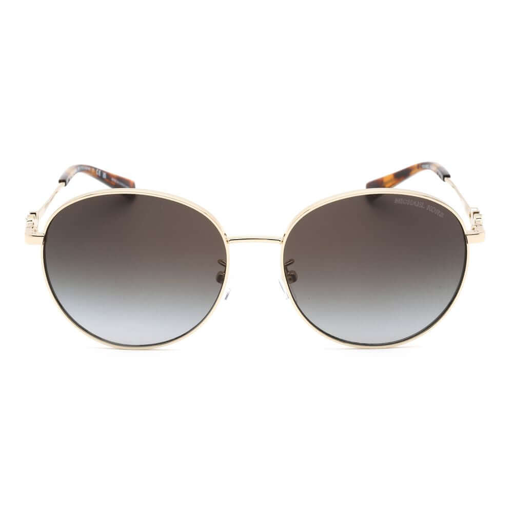 Gold Metal SunglassesSUNGLASSES MICHAEL KORS WOMEN MK1119-10148G (Lens/Bridge/Temple) 57/16/140 mm.Material: METAL.Colour: GOLDEN.Measures (Lens/Bridge/Temple): 57/16/140mm.GREY.GradientGold Metal Sunglasses${tagsMichael KorsAulae Gold Metal Sunglasses Mi