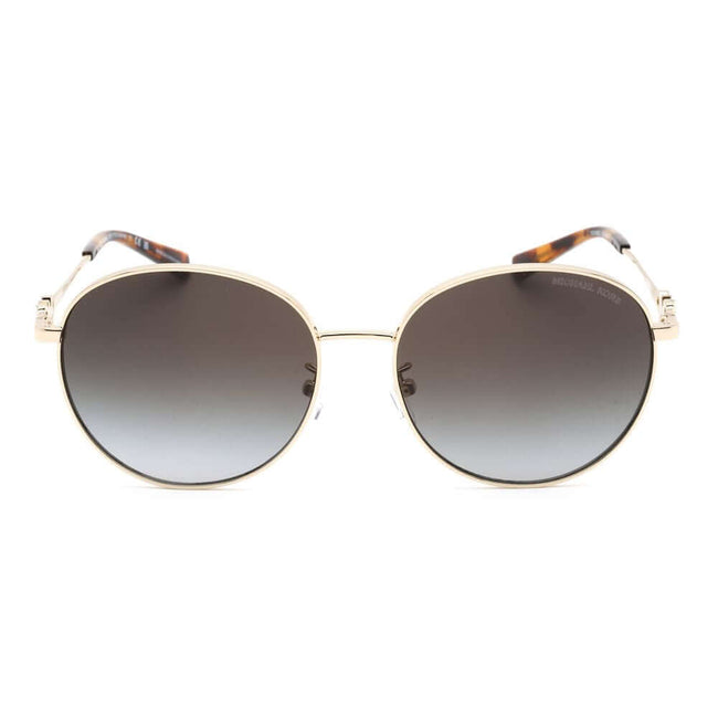 Gold Metal SunglassesSUNGLASSES MICHAEL KORS WOMEN MK1119-10148G (Lens/Bridge/Temple) 57/16/140 mm.Material: METAL.Colour: GOLDEN.Measures (Lens/Bridge/Temple): 57/16/140mm.GREY.GradientGold Metal Sunglasses${tagsMichael KorsAulae Gold Metal Sunglasses Mi