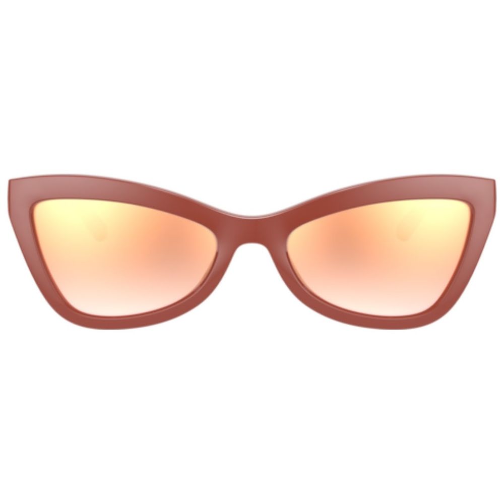 Red Synthetic Sunglasses with Yellow Mirror Lens