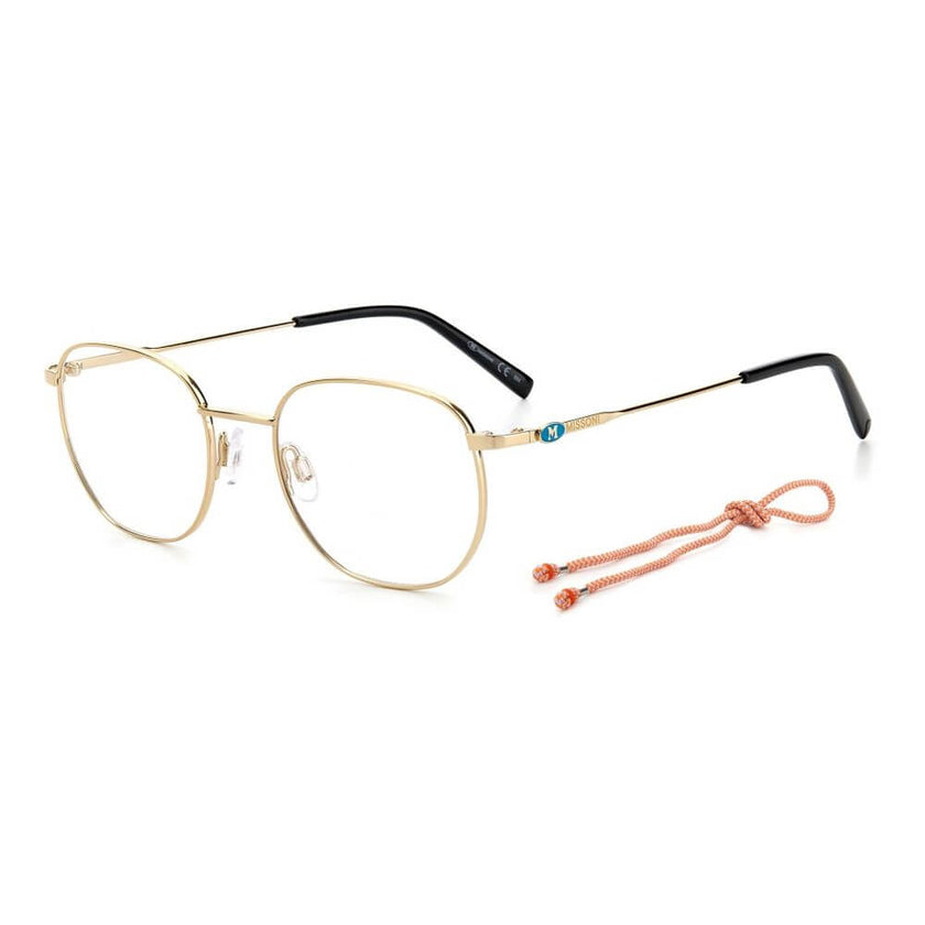 Gold Metal Glasses (Frames)GLASSES M MISSONI WOMEN MMI-0060-J5G (Lens/Bridge/Temple) 49/19/145 mm.Material: METAL.Colour: Gold.Measures (Lens/Bridge/Temple): 49/19/145mm..Gold Metal Glasses (Frames)${tagsM MissoniAulae Gold Metal Glasses (Frames) M Misson