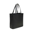 Black Recycled Polyamide Shoulder BagRe-Nylon Tote Bag by Prada features a functional and elegant design. Equipped with two leather handles, it features the iconic triangular plaque on the front and an adjustable and removable nylon shoulder strap for add